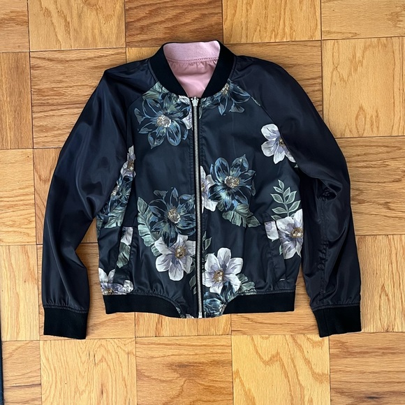 Thread & Supply Reversible Floral Bomber Jacket - Picture 1 of 4